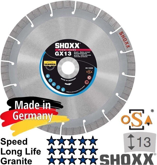 Dimanta disks SAMEDIA, GX 20 600 x 60 mm cena un informācija | Rokas instrumenti | 220.lv