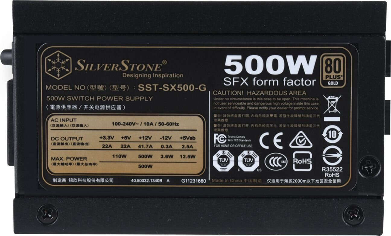 SilverStone SX500 Gold cena un informācija | Barošanas bloki (PSU) | 220.lv