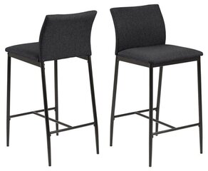 Комплект из 2-х барных стульев Demina, серый/черный цена и информация | Стулья для кухни и столовой | 220.lv
