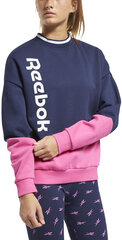Джемпер Reebok Te Linear Logo Crew Blue Pink цена и информация | Женские толстовки | 220.lv