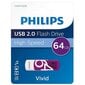 USB flash Philips 64GB USB 2.0 Vivid Edition Violeta цена и информация | USB Atmiņas kartes | 220.lv