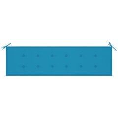 Подушка для садовой скамейки, синяя, 180x50x4 см цена и информация | Подушки, наволочки, чехлы | 220.lv