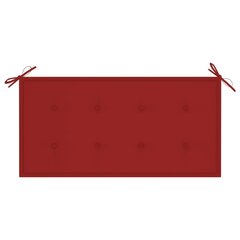 Подушка для садовой скамейки, красная, 100x50x4см цена и информация | Подушки, наволочки, чехлы | 220.lv