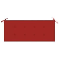 Подушка для садовой скамейки, красная, 120x50x4см цена и информация | Подушки, наволочки, чехлы | 220.lv