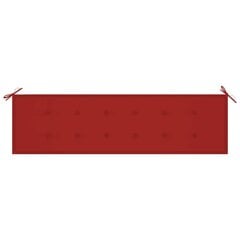 Подушка для садовой скамейки, красная, 180x50x4см цена и информация | Подушки, наволочки, чехлы | 220.lv