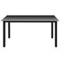 Dārza pusdienu galds, stikls, alumīnijs, 150x90x74cm, melns cena un informācija | Dārza galdi | 220.lv