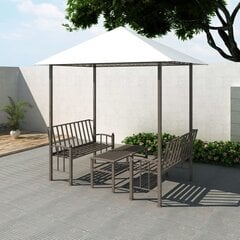 Dārza paviljons ar galdu un soliņiem, 2,5x1,5x2,4m цена и информация | Беседки, навесы, тенты | 220.lv