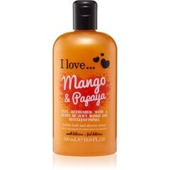 Гель для душа I Love... Mango & Papaya 500 мл цена и информация | Масла, гели для душа | 220.lv