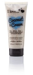 Ķermeņa mazgāšanas līdzeklis I Love Exfoliating Shower Smoothie Coconut & Cream 200 ml cena un informācija | Ķermeņa skrubji | 220.lv