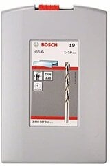 Bosch HSS metāla urbjmašīna, cilindriska, 1,5 2 7 4,5 4 5,5 5 1 3 2,5 3,5 6 ​​10 6,5 7,5 8 8,5 9 9,5 mm komplekts (2608587013) cena un informācija | Rokas instrumenti | 220.lv