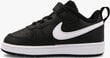 Bērnu sporta apavi Nike Court Borought Low 2 Black, melni цена и информация | Sporta apavi bērniem | 220.lv