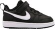 Bērnu sporta apavi Nike Court Borought Low 2 Black, melni цена и информация | Sporta apavi bērniem | 220.lv