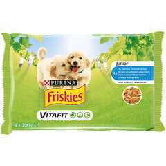Friskies корм для щенков курица/морковь 4 x 100 гр. цена и информация | Консервы для собак | 220.lv