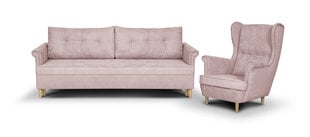 Mīkstu mēbeļu komplekts Bellezza Elite I, rozā cena un informācija | Dīvānu komplekti | 220.lv