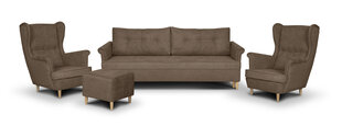 Комплект мягкой мебели Bellezza Elite II, коричневый цена и информация | Комплекты мягкой мебели | 220.lv