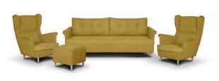 Mīkstu mēbeļu komplekts Bellezza Elite II, dzeltens cena un informācija | Dīvānu komplekti | 220.lv
