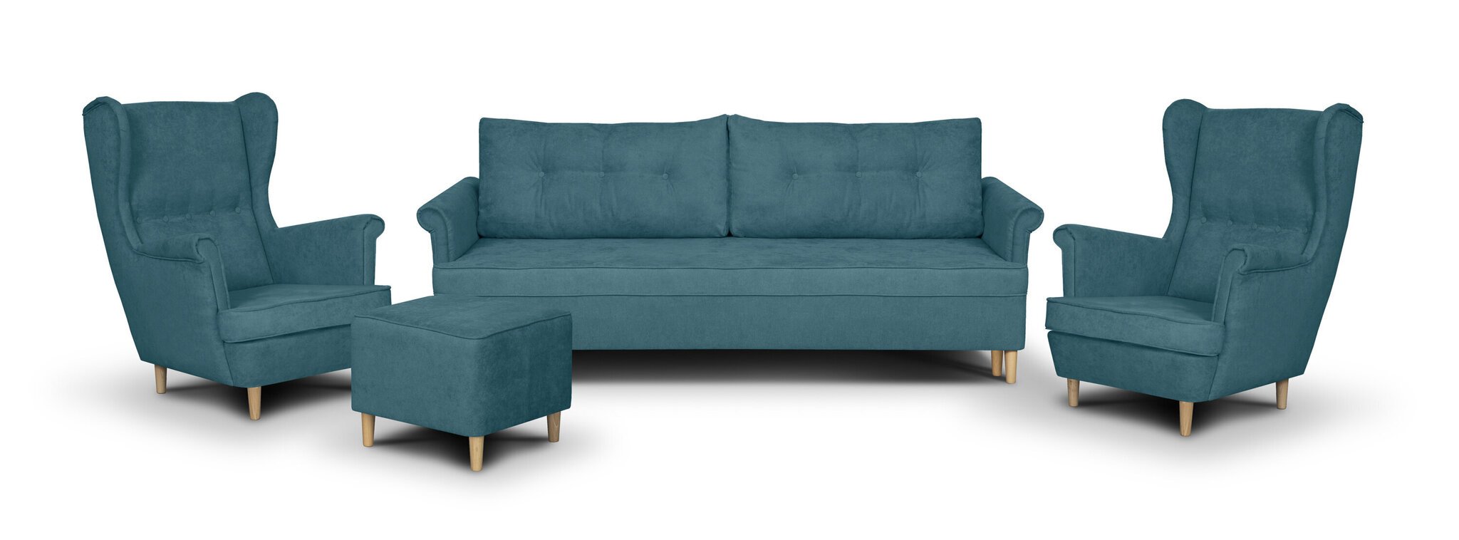 Mīkstu mēbeļu komplekts Bellezza Elite II, zils цена и информация | Dīvānu komplekti | 220.lv