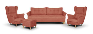 Mīksto mēbeļu komplekts Bellezza Elite II, sarkans cena un informācija | Dīvānu komplekti | 220.lv