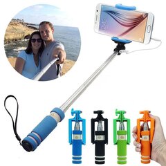 Универсальный проводной мини держатель телефона для фотографирования Mini Monopod, синий цена и информация | Моноподы для селфи («Selfie sticks») | 220.lv