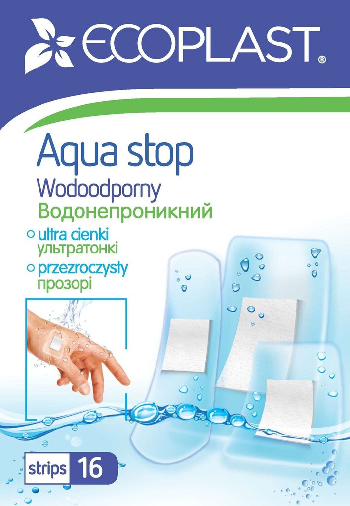 Medicīnas plāksteru komplekts "Aqua stop" цена и информация | Pirmā palīdzība | 220.lv