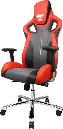 Spēļu krēsls E-Blue Cobra II, pelēks/ sarkans цена и информация | Biroja krēsli | 220.lv