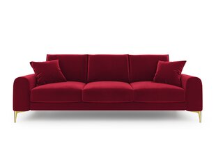 Četrvietīgs dīvāns Mazzini Sofas Madara, sarkans/zeltainas krāsas cena un informācija | Dīvāni | 220.lv