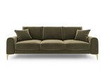 Четырехместный диван Mazzini Sofas Madara, зеленый/золотой