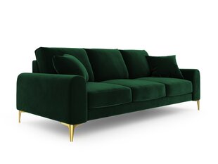 Četrvietīgs dīvāns Mazzini Sofas Madara, tumši zaļš/zeltainas krāsas cena un informācija | Dīvāni | 220.lv