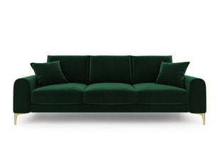 Četrvietīgs dīvāns Mazzini Sofas Madara, tumši zaļš/zeltainas krāsas cena un informācija | Dīvāni | 220.lv