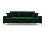 Četrvietīgs dīvāns Mazzini Sofas Madara, tumši zaļš/zeltainas krāsas