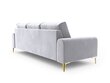 Četrvietīgs dīvāns Mazzini Sofas Madara, gaiši pelēks/zeltainas krāsas cena un informācija | Dīvāni | 220.lv