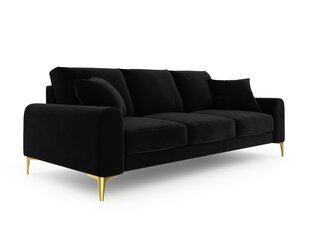 Četrvietīgs dīvāns Mazzini Sofas Madara, melns/zeltainas krāsas цена и информация | Диваны | 220.lv
