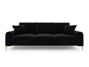 Četrvietīgs dīvāns Mazzini Sofas Madara, melns/zeltainas krāsas цена и информация | Диваны | 220.lv