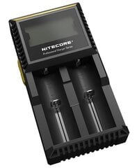 Универсальное зарядное устройство NITECORE D2 EU IMR \ Li-ion \ LiFePO4 \ Ni-MH \ Ni-Cd (AA, AAA, AAAA, C) цена и информация | Зарядные устройства для элементов питания | 220.lv