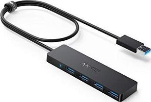 Anker Slim 4-Port USB 3.0 Data Hub цена и информация | Адаптеры и USB разветвители | 220.lv
