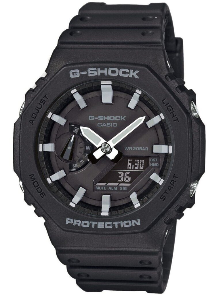 Vīriešu pulkstenis G-Shock Original Carbon Core Guard GA-2100-1AER, melns цена и информация | Vīriešu pulksteņi | 220.lv