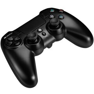 Gamepad PS4, bezvadu, ar skārienpaliktni, melns cena un informācija | Spēļu kontrolieri | 220.lv