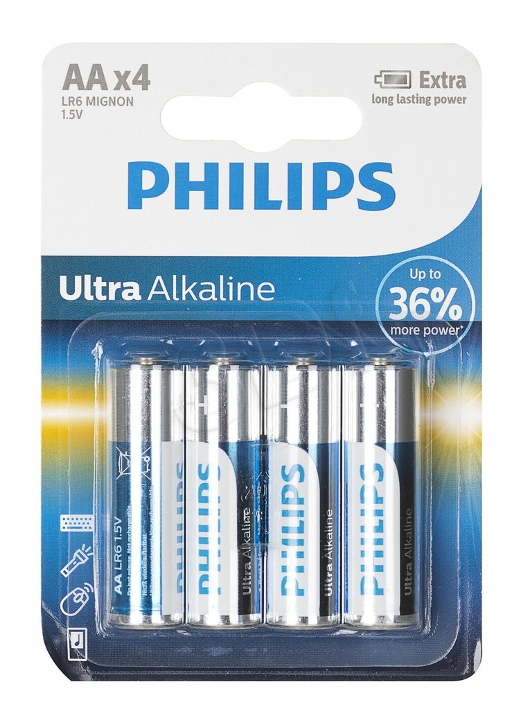 PHILIPS AA Ultra 4 gab. cena un informācija | Baterijas | 220.lv