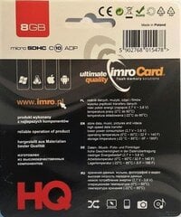 Imro KOM000654 MicroSD 8GB cena un informācija | Atmiņas kartes mobilajiem telefoniem | 220.lv