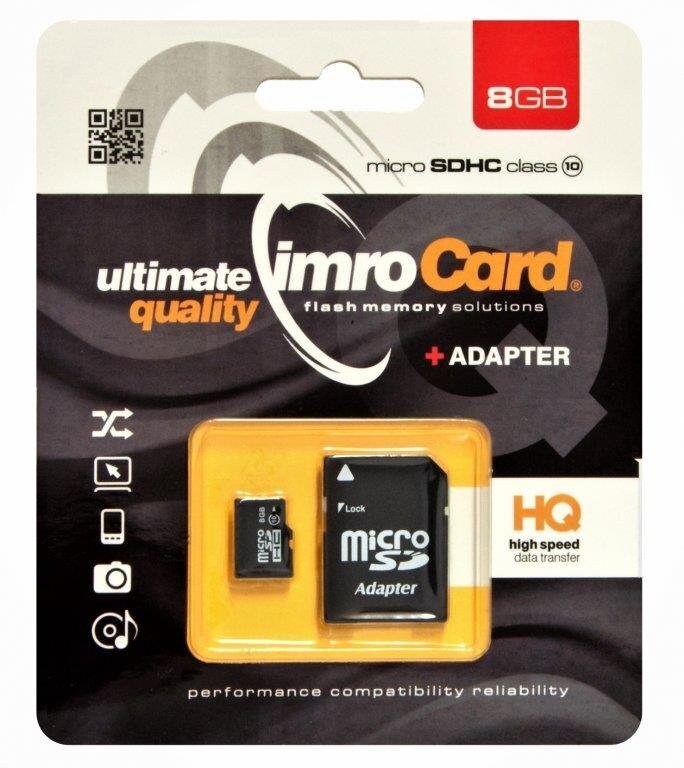 Imro KOM000654 MicroSD 8GB цена и информация | Atmiņas kartes mobilajiem telefoniem | 220.lv