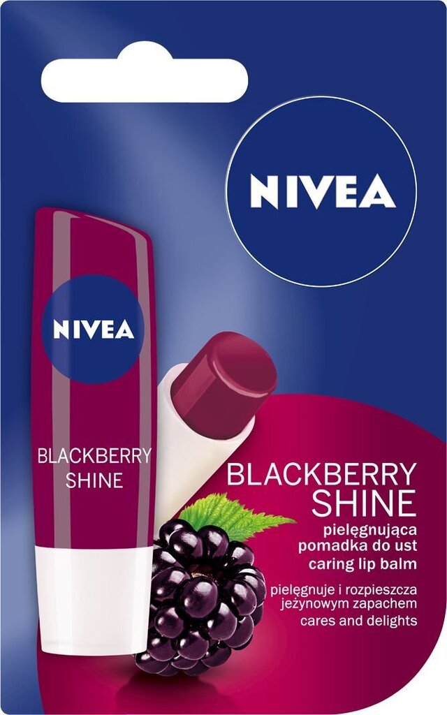 Lūpu zīmulis Nivea Blackberry Shine, 4.8g цена и информация | Lūpu krāsas, balzāmi, spīdumi, vazelīns | 220.lv