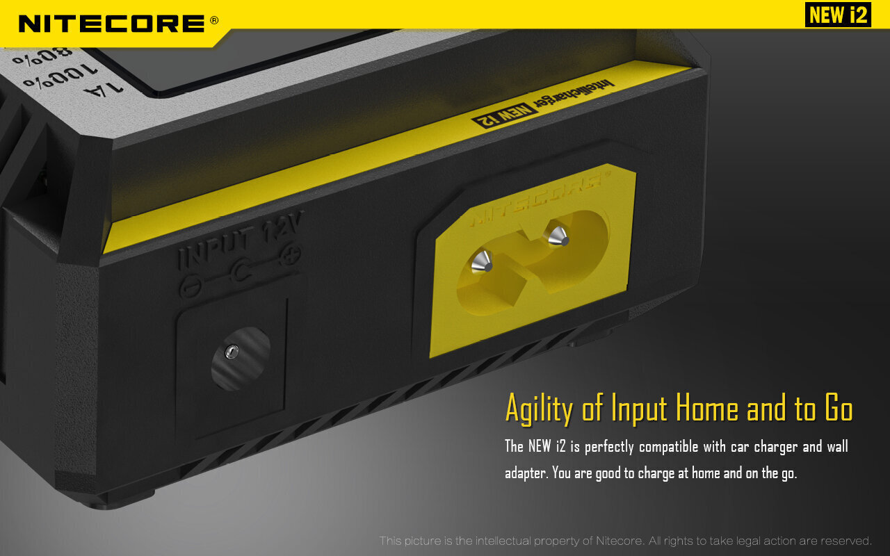 Universāls lādētājs NITECORE I2 IMR \ Li-ion \ Ni-MH \ Ni-Cd MR \ Li-ion \ LiFePO4 \ Ni-MH \ Ni-Cd (AA, AAA, AAAA, C) cena un informācija | Akumulatori, lādētāji un piederumi | 220.lv