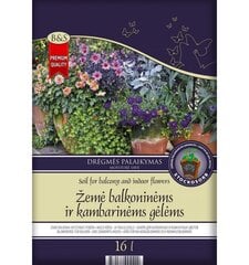 Zeme balkona un istabas ziediem BS 16 L cena un informācija | Grunts, zeme, kūdra, komposts | 220.lv