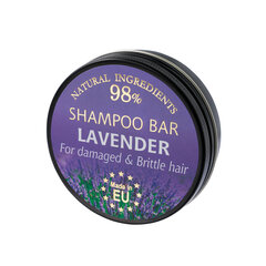 Лечебный твердый шампунь для поврежденных и ломких волос «Lavender» (in aluminium jar) Saules Fabrika, 60 г цена и информация | Шампуни | 220.lv