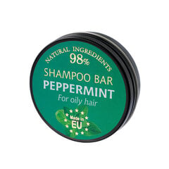 Освежающий твердый шампунь для жирных волос «PEPPERMINT» (in aluminium jar) Saules Fabrika, 60 г цена и информация | Шампуни | 220.lv