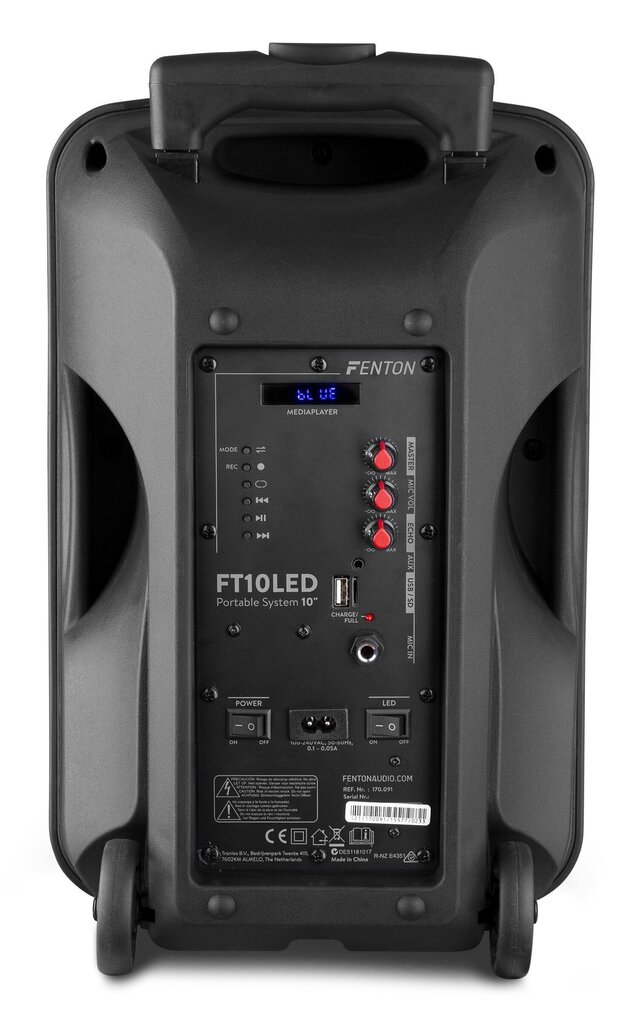 Fenton FT10LED pārnēsājama skaņas sistēma 10 "450W цена и информация | Skaļruņi | 220.lv