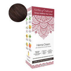 Природная краска для волос TINTS OF NATURE Henna Cream Dark Brown, 70 мл  цена и информация | Краска для волос | 220.lv