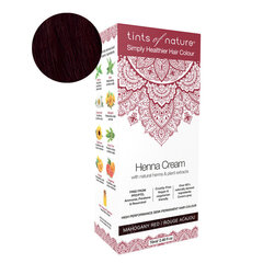 Dabīga matu krāsa TINTS OF NATURE Henna Cream Mahogany Red 70ml cena un informācija | Matu krāsas | 220.lv