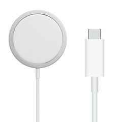 RoGer Lādētājs MagSafe 15W priekš Apple iPhone / 12 mini / 12 / 12 PRO / 12 PRO MAX / 5V / 2A / 1m USB-C / balts цена и информация | Зарядные устройства для телефонов | 220.lv