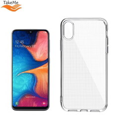 TakeMe "Clear" sērijas Caurspīdīgs 2mm plāns aizmugures maks priekš Samsung Galaxy A20e (A202F) cena un informācija | Telefonu vāciņi, maciņi | 220.lv